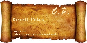 Orendi Petra névjegykártya